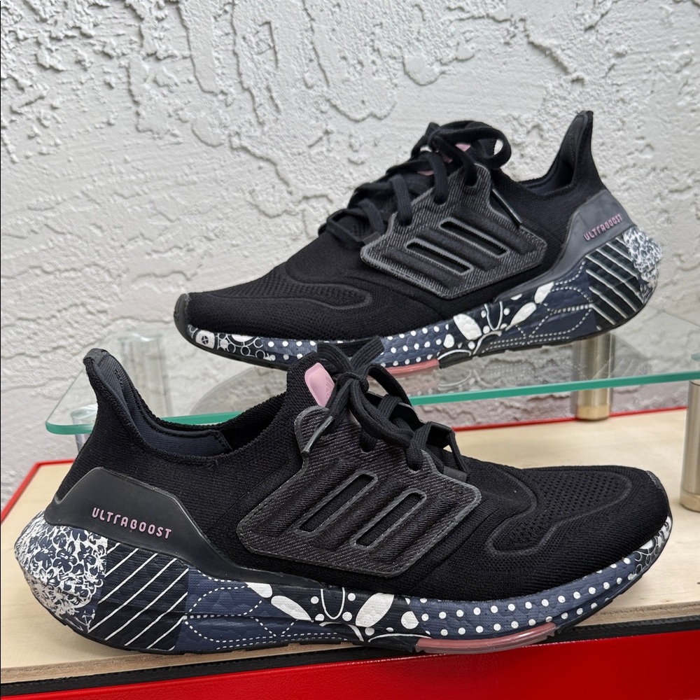 Adidas Ultraboost Black with Patterned Sole